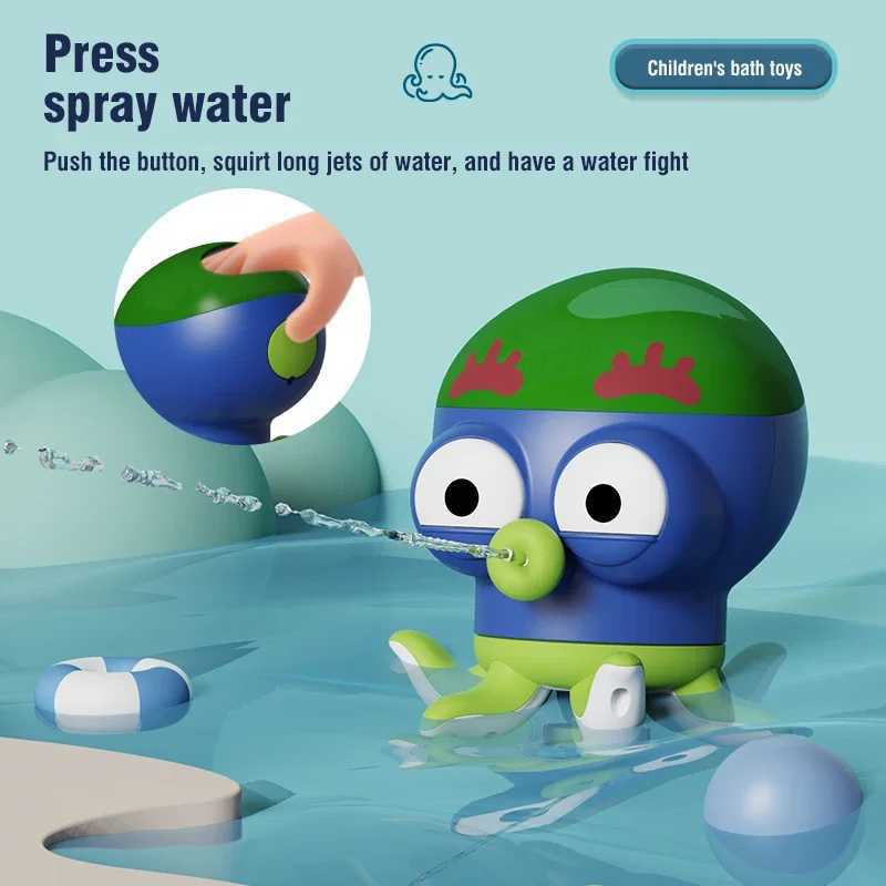 Baby Bath Toys Swimming Octopus Bathroom Soothing Shower Beach Water Play Toy for Baby Gifts for Children 6 12 Months C250915