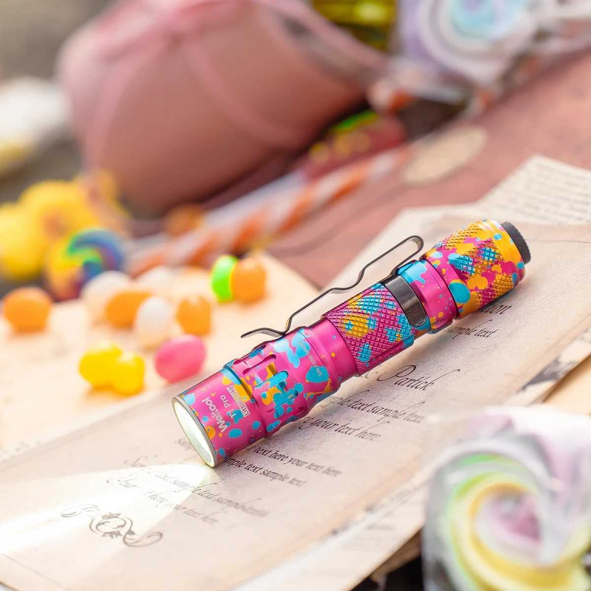 2025 New Weltool T1Pro V3 Candy AA14500 EDC Rechargeable Flashlight LED Mini Flashlights Camping Portable Torch Light C250915