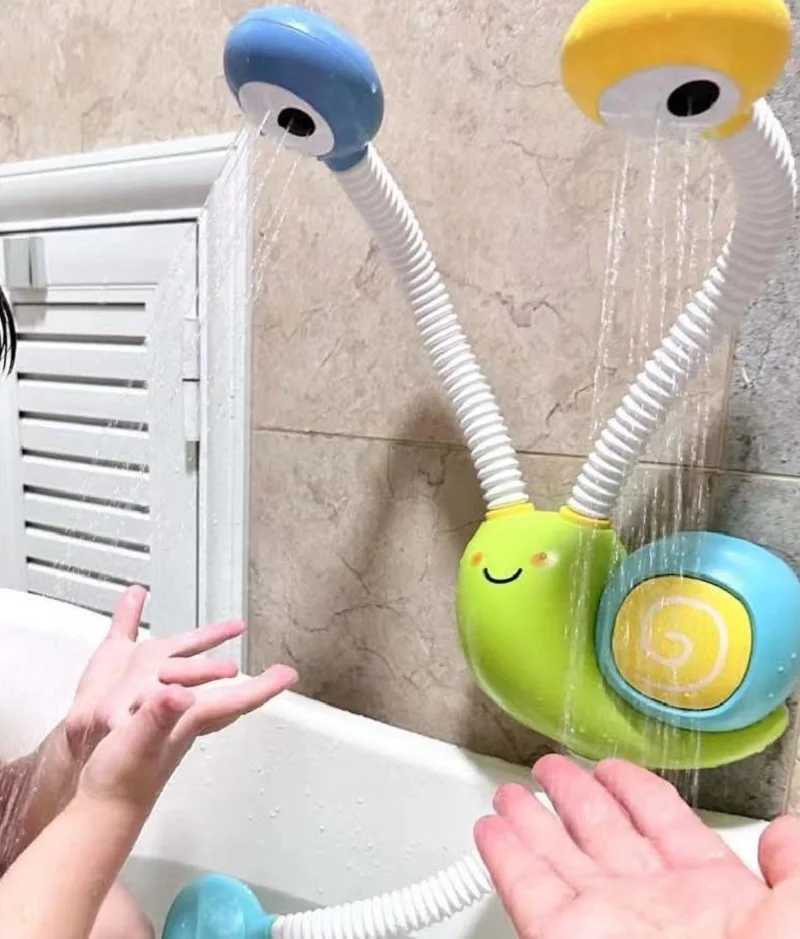 Electric Dual Spray Bath Toy for Toddler Cartoon Snail Shower Head wth Water Play Sensory Fun BPAFree Baby Bathtub Learning Set C250915