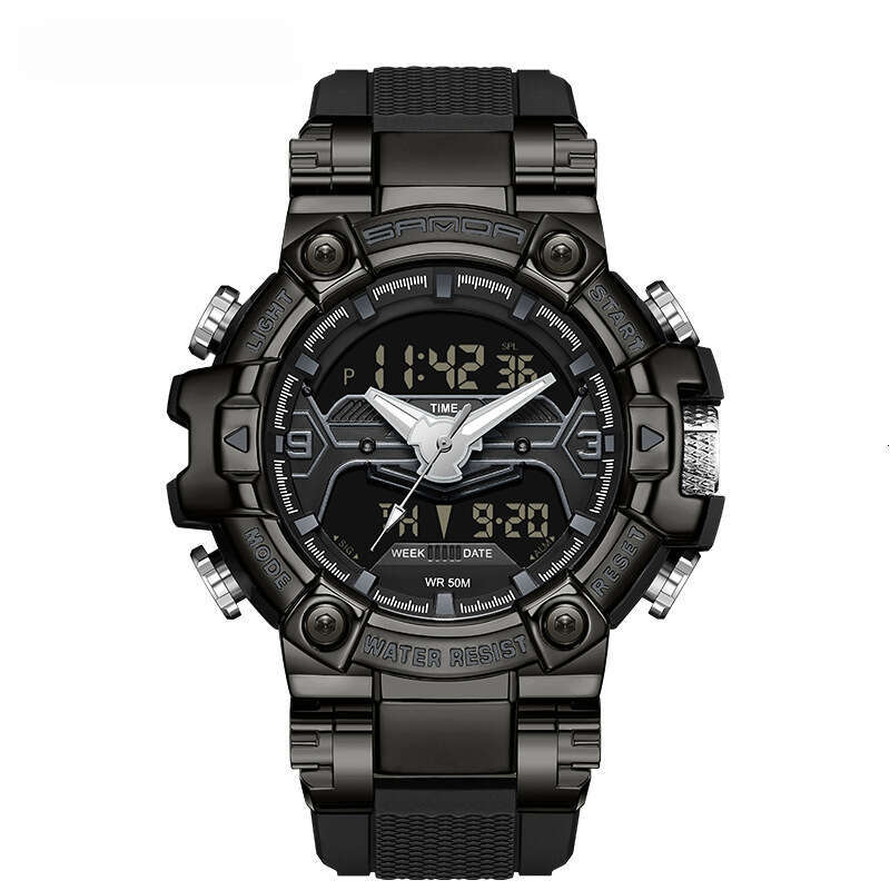 DHwatches Electronic Multi-Functional Fashion Trend Cool Luminous Waterproof Alarm Clock Men's Watch