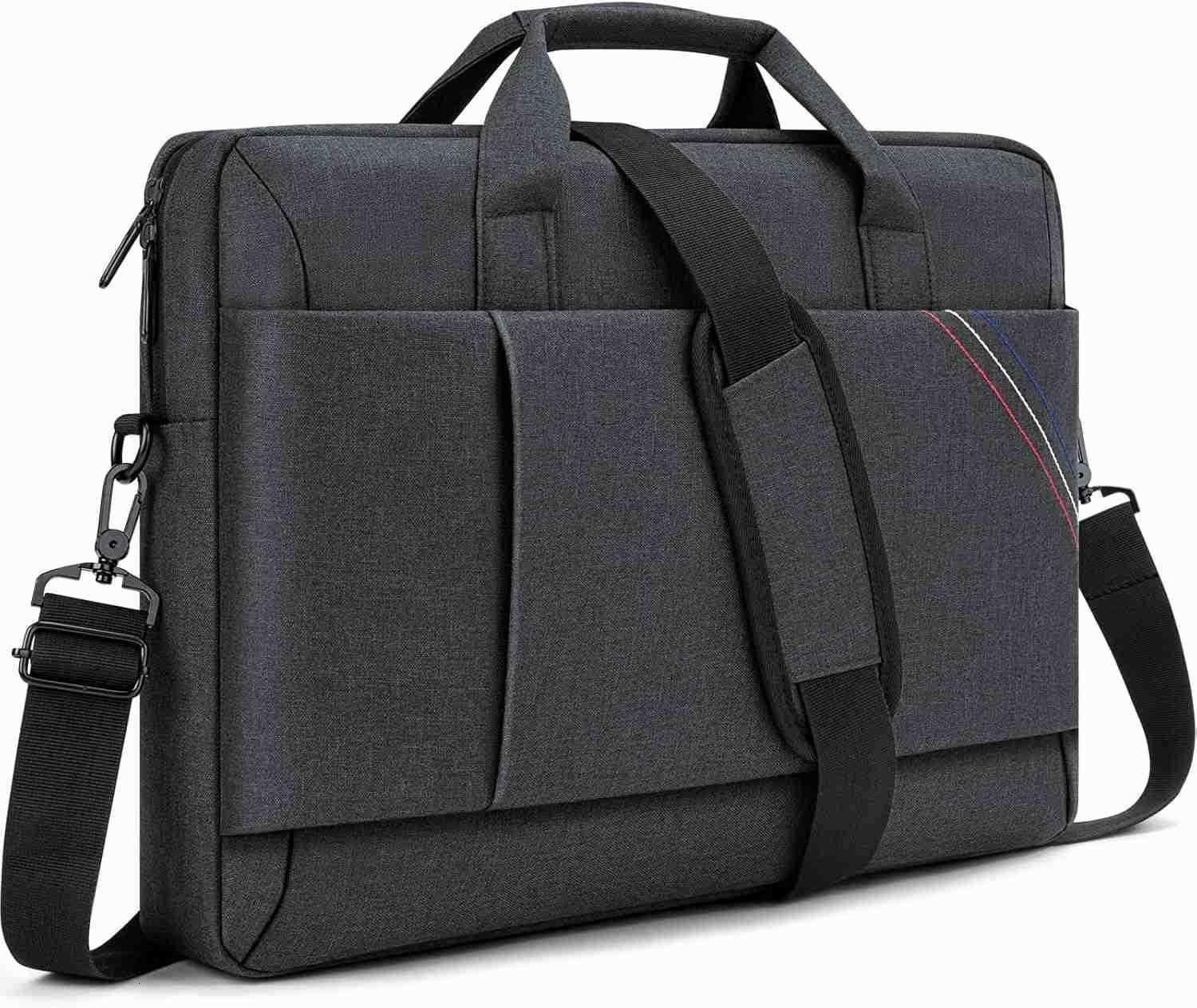 Laptop Shoulder Bag for Man Work Briefcase Slim Computer Carrying Case Handbag with Shoulder Strap BlueW250914