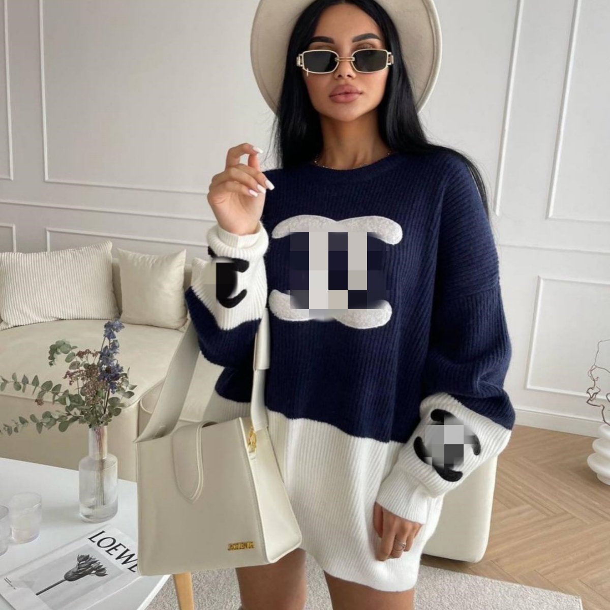Loose Woolen Sweaters Women Casual Oversized Sweater Jumper Dresses Free Ship