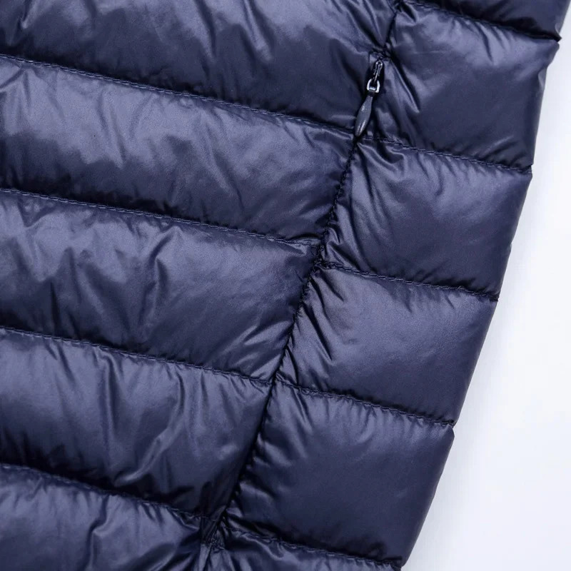 Plus Size Schinteon Men White Duck Down Jacket Ultra Light Thin Casual Coat Outerwear with Hood Arrival Winter Autumn 250915