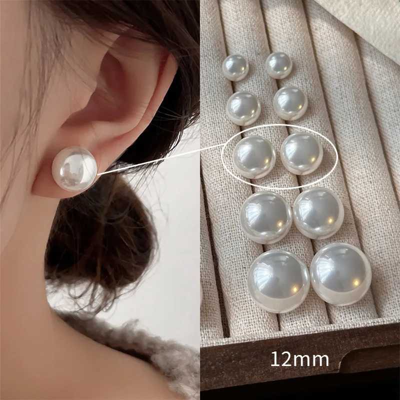 New 925 Sterling Silver Pearl Stud Earrings Simple Style Charm Women Earrings Beautiful Jewelry for Friends Birthday Party GiftXJ250915
