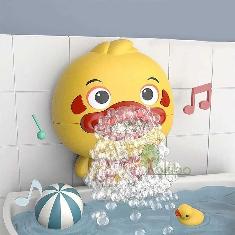 Baby Bath Toys Bubble Machine Duck Music Kids Bath Toy Bathtub Automatic Bubble C250915