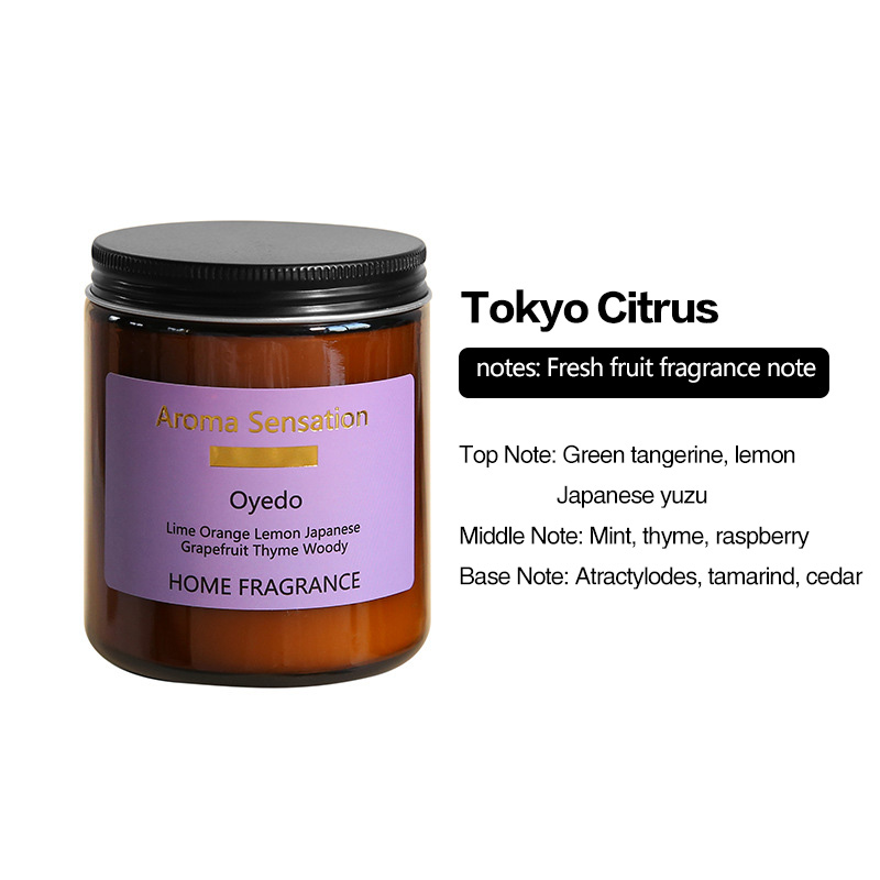 Soy Wax Black Lid TeaColored Cup Scented Candle Smokeless Home Fragrance for Valentines Day Gift S251014 W260303