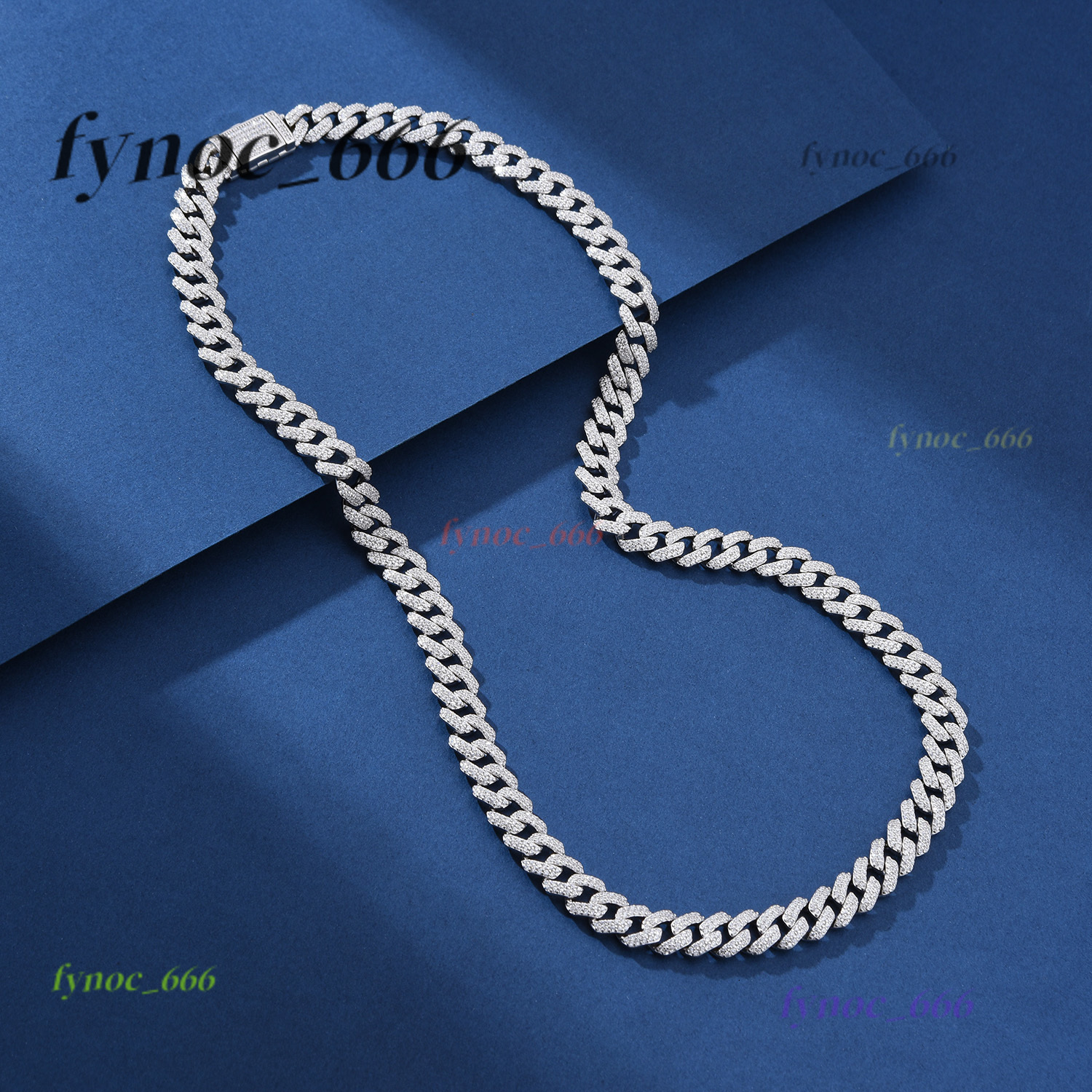 Moissanite Cuban Link Chain Custom Jewelry Miami Real 925 Sterling Silver Cadena Cubana Diamond Cut Hip Hop Necklaces Gifts