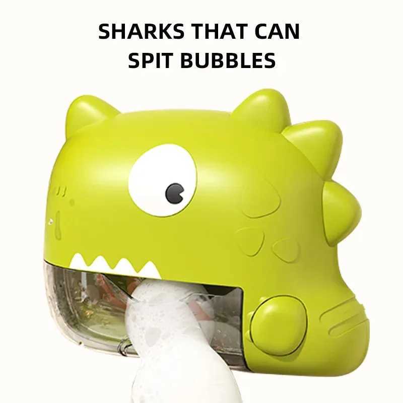 Electric Summer Bathtub Blower Foam Machine Musical Soap Bubble Machine for Kids Bubble Dinosaur Suction Cup Hanging Bath Toys C250915