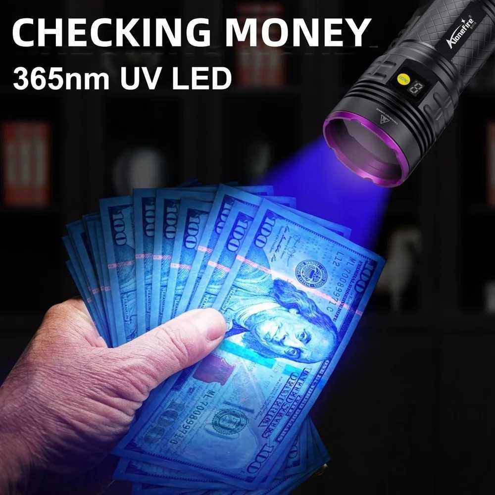 160W High Power UV Flashlight Blacklight Cat Dog Urine Stain Tinea Ore Money Scorpion Marker Powerful Rechargeable UV Torch lamp C250915