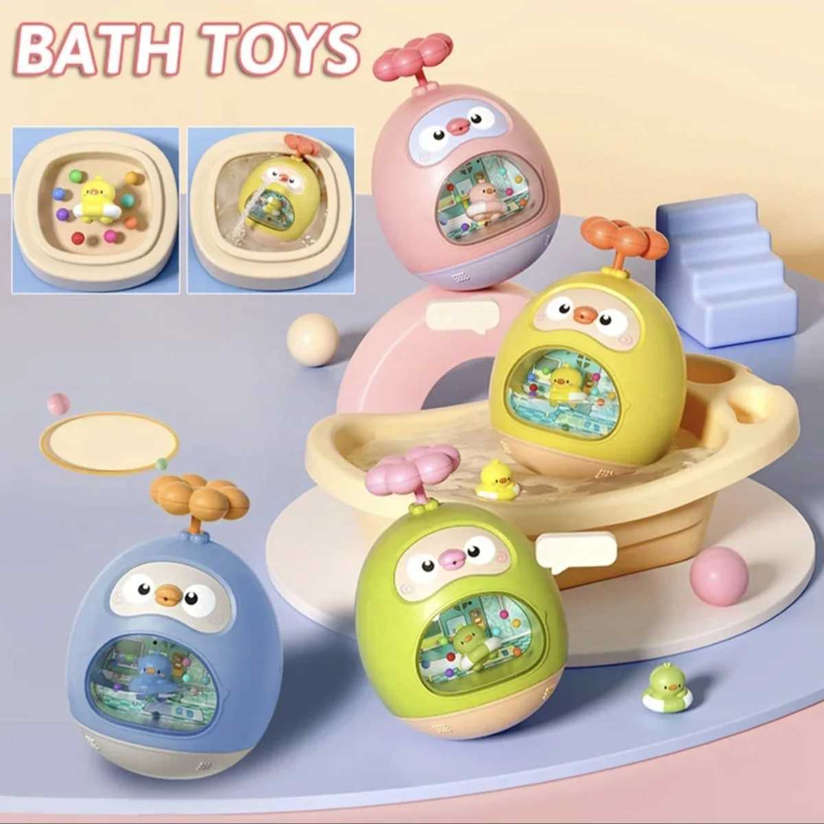 Duck Bath Toys Tumbler Bathroom Gadgets Bathtub Water Amusement Shower Bathing Toy for Toddler 6 To 12 Months Gift C250915