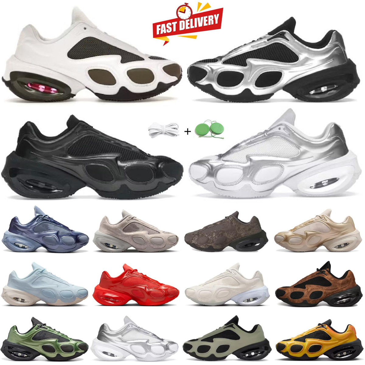 Muse hommes femmes chaussures de course sneaker décontracté noirs métalliques argent habanero rouge blanc hyper rose panda homme plate-forme de m