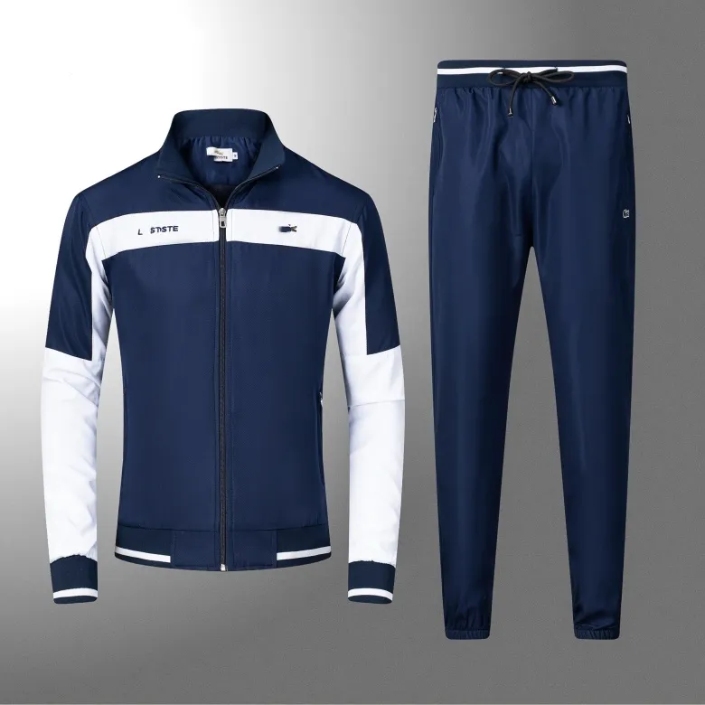 Men's Tracksuits Men Sets Jogging Sports Suit Tracksuit Harajuku Spring Autumn Sportswear Solid Casual Jacket Pants Pieces Clothing tops crocodile embroidery