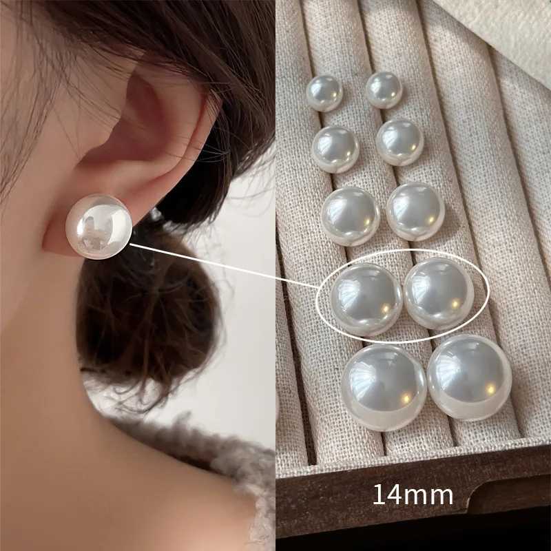 New 925 Sterling Silver Pearl Stud Earrings Simple Style Charm Women Earrings Beautiful Jewelry for Friends Birthday Party GiftXJ250915