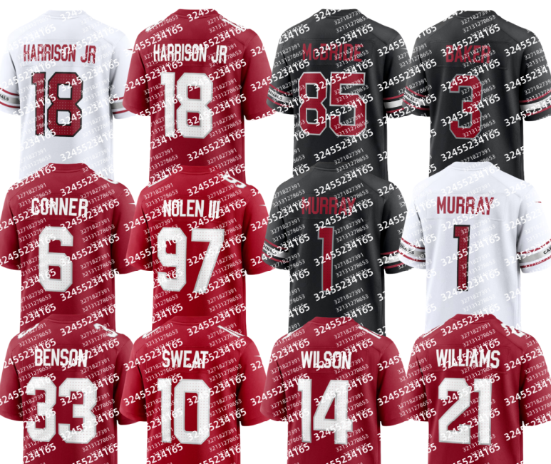 nfl Cardinals Jersey Pat Tillman Marvin Harrison Jr Kyler Murray Budda Baker Bilal Nichols James Conner Walter Nolen III Trey McBride Garrett Williams Mack Wilson Sr