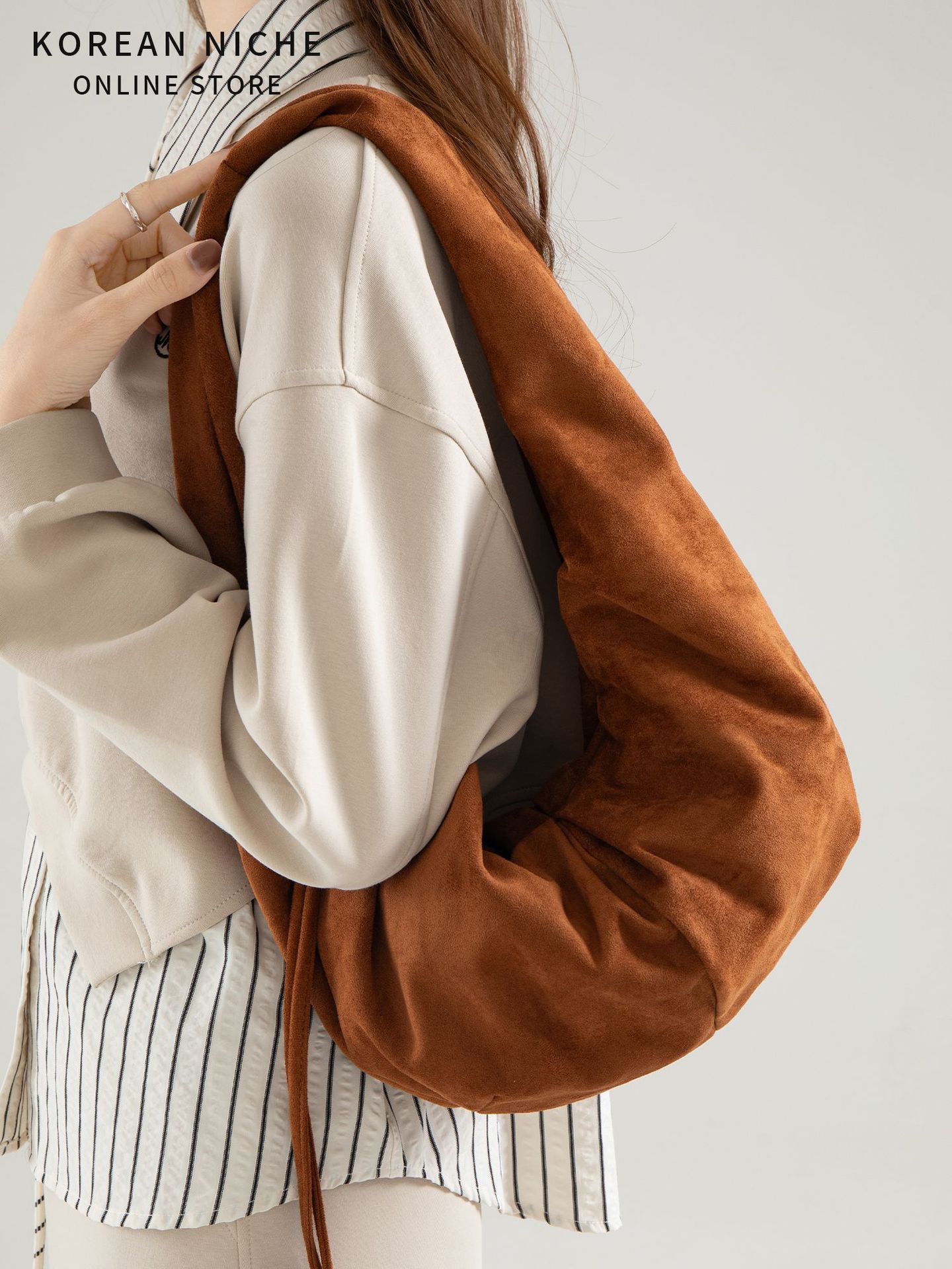 2025 Niche Design Fashion Retro Suede Underarm For Women New Early Autumn Model Daily Commuting Handbag And Shoulder Bag