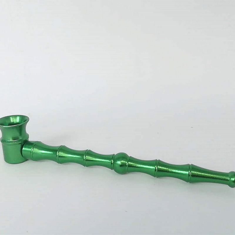 Metal aluminum Pipe Portable Bamboo Pipe For Men to Smoke Tobacco Leaves and Sweat Tobacco Pipe Y7