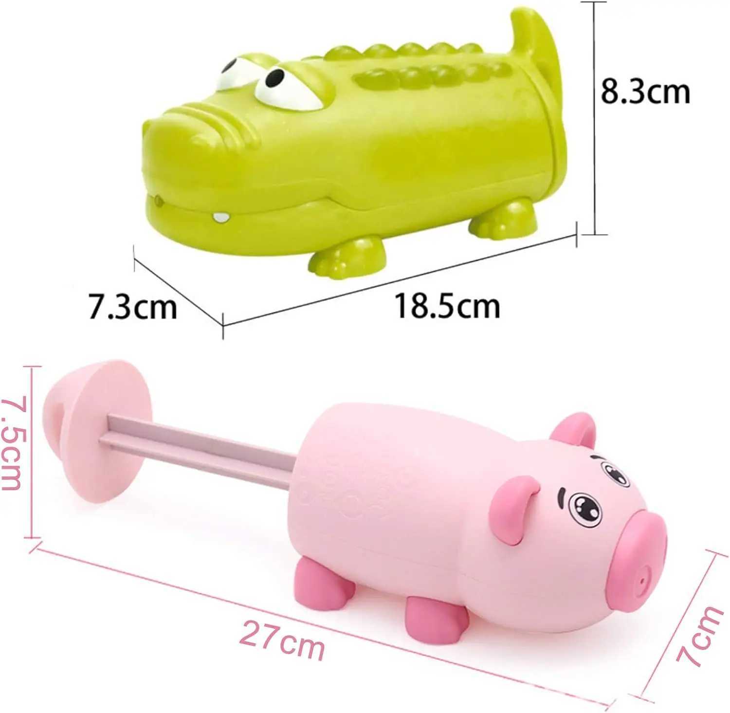 PullOut Water Guns Toy Crocodile Shark Piglet Water Gun Safe Kids Beach Swimming Pool Play Summer Toy C250915