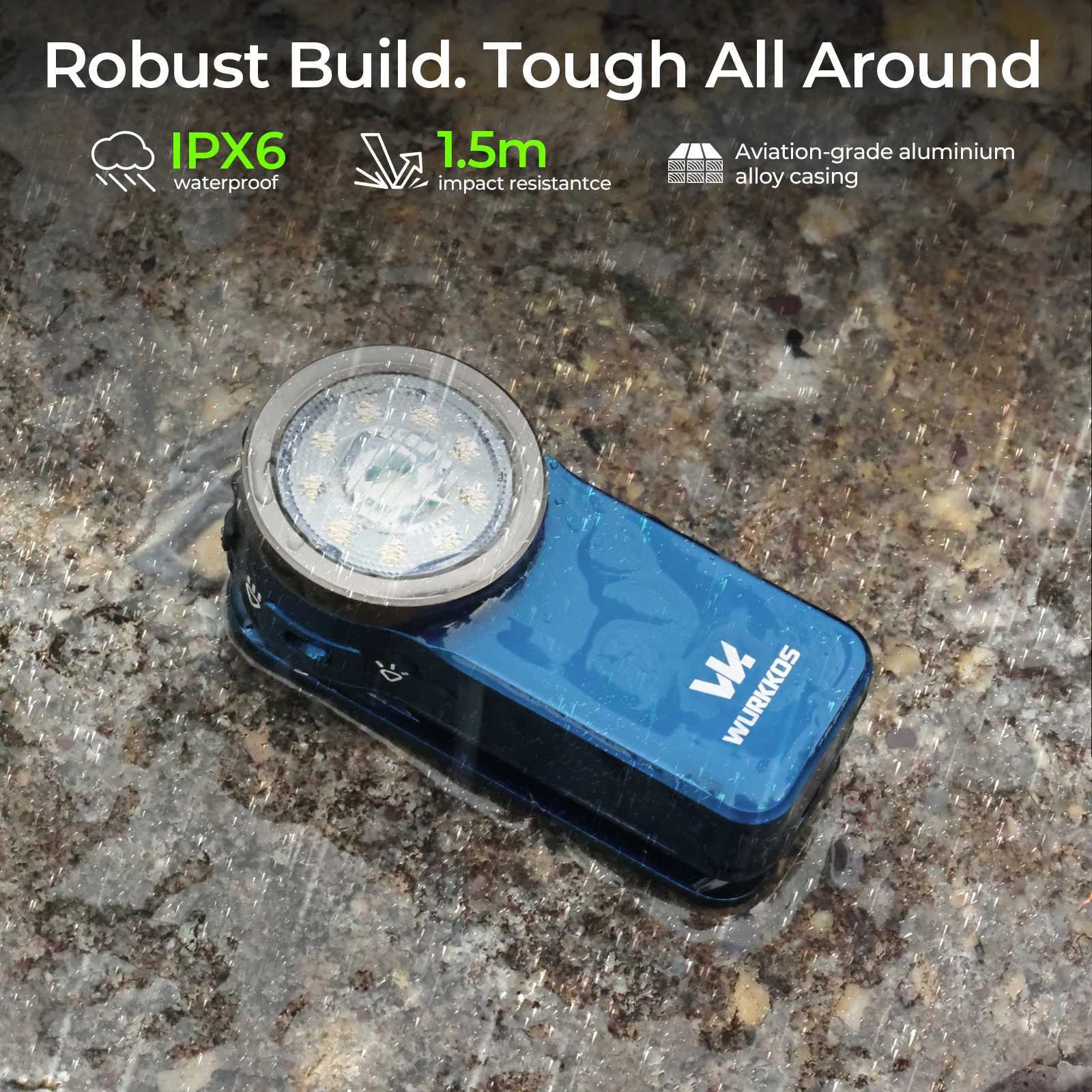 Wurkkos HD03 680LM USB C Rechargeable Pocket Flashlight Spot and Flood Portable EDC RGB Torch with Magnet Clip Light for Cycling C250915