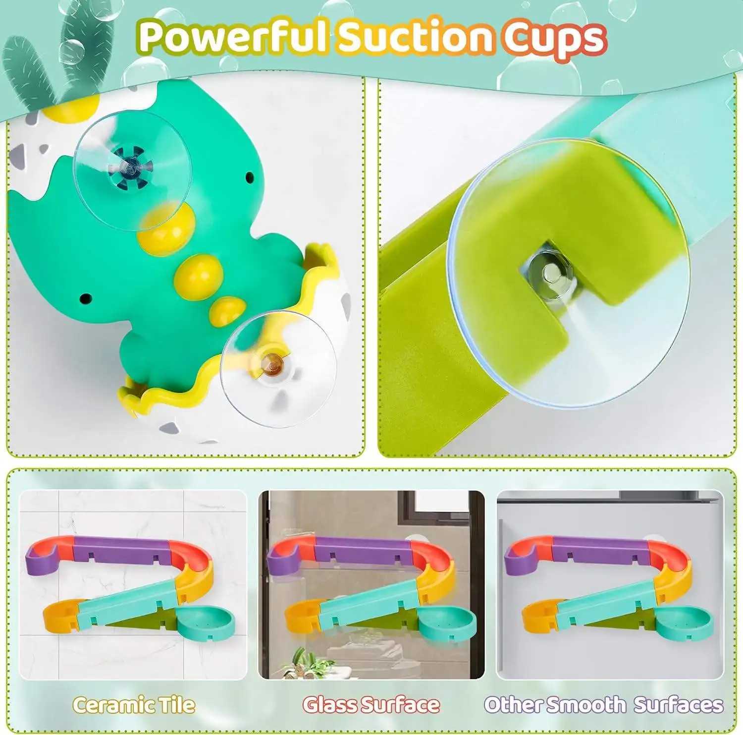Dinosaur Bathtub Toy DIY Wall Track Building Sets Tub Water Activity Sensory Bath For Toddlers Babies Preschool Shower Gift C250915