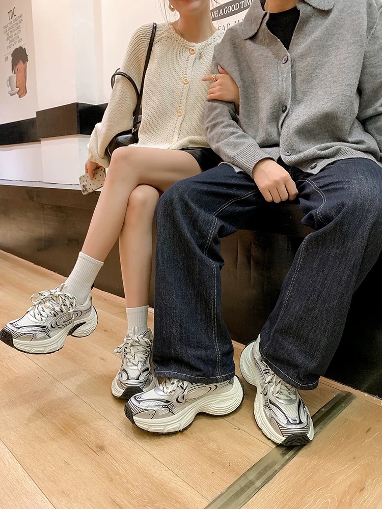 Mirinda Fashion Dad Women New Spring Summer Casual Shoes for Men National Trend Versatile Height-Increasing Thick-Soled Sneakers
