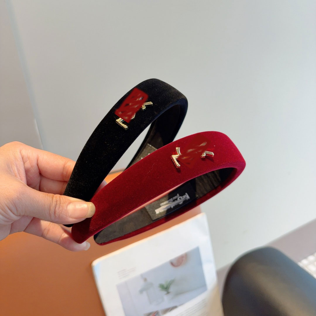 Y Designer Luxury Hair Band Headband Classic Head Decoration Accessory Vintage Red Black Color with letter HD11