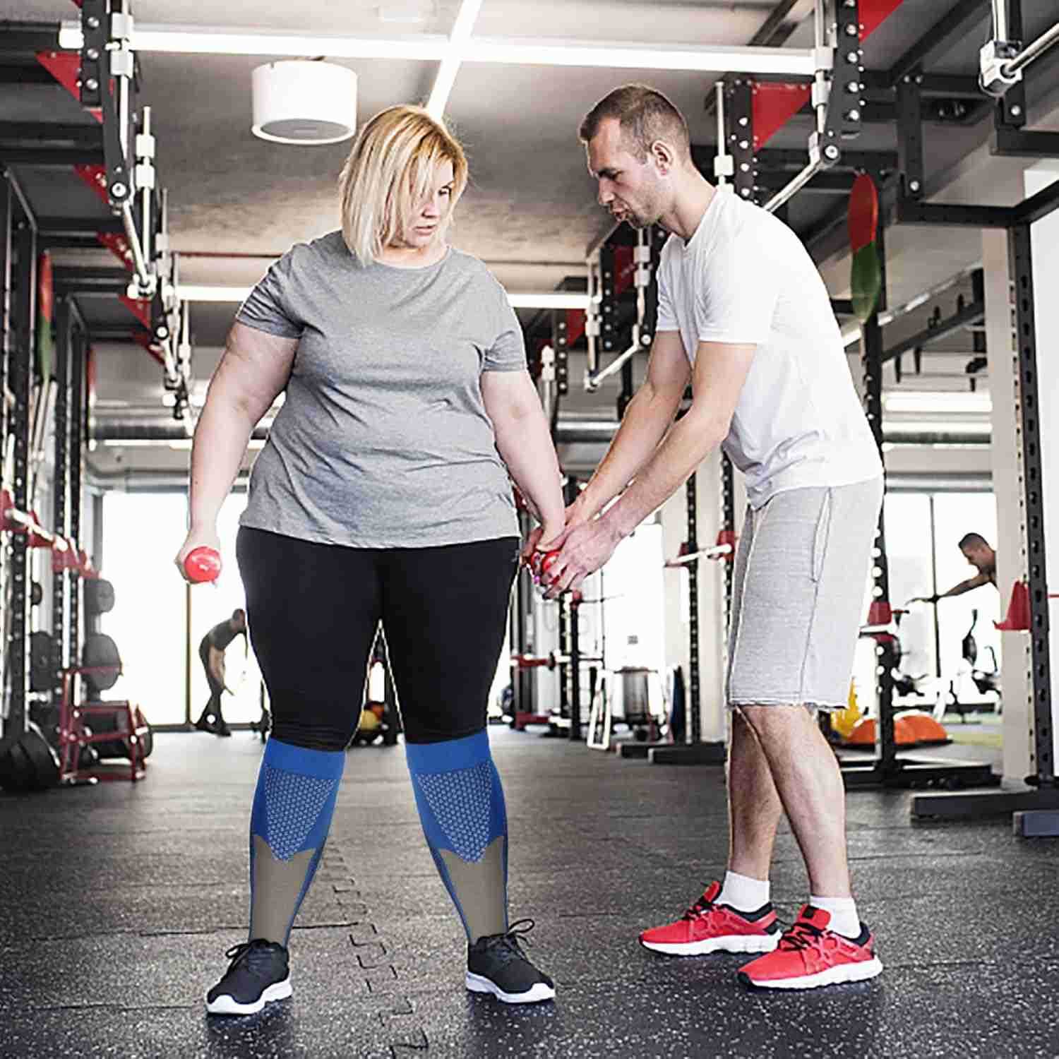 6 Pairs Compression Socks for Men Women 2030mmhg Knee High Support for Sports CirculationW250915