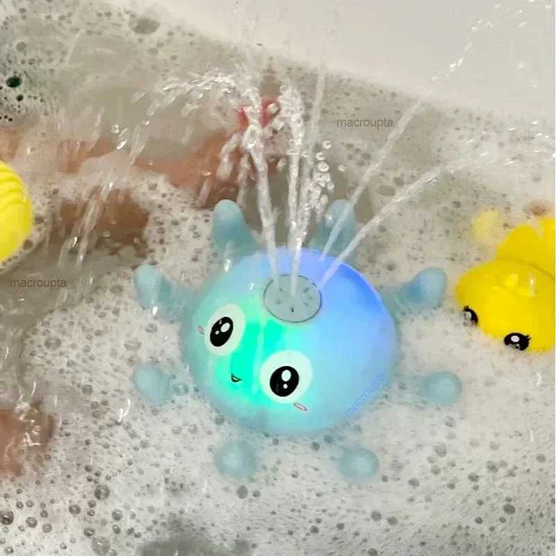 Spray Water Shower Baby Bath Toys Electric Whale Bath Ball with LED Light Music Bathtub Toy for Kids C250915
