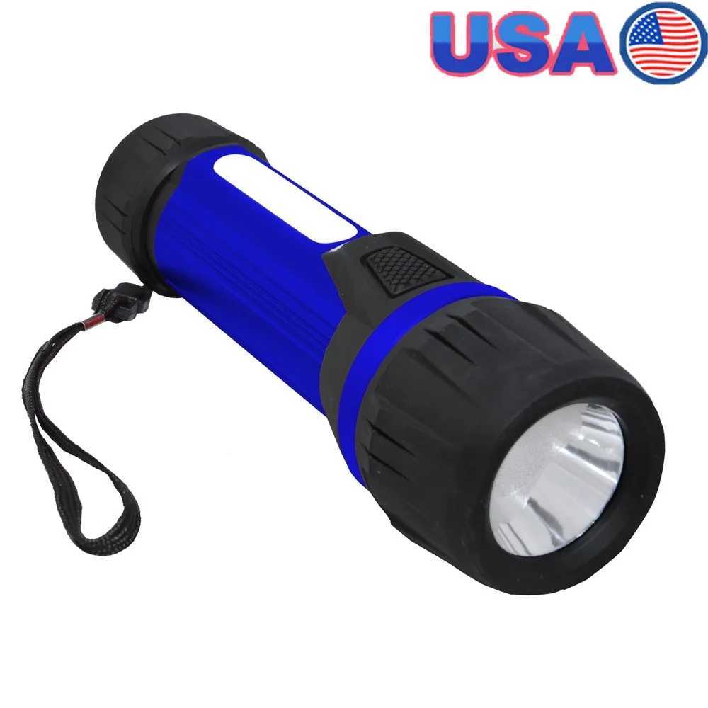 180 Lumens LED Flashlight Bulb 3 Watt High Beam Strobe Ergonomic Handle NonRoll Rubber Housing Nylon Strap Heavy Duty C250915