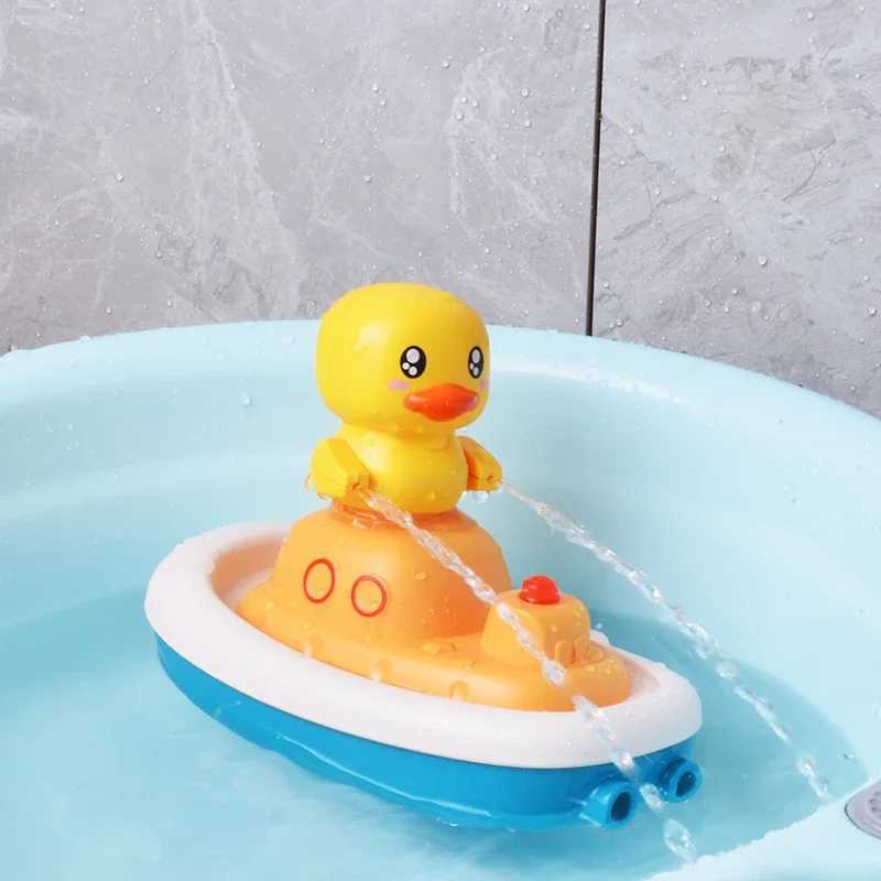 New Bath Toys Baby Water Game Pirate Ship Duck Model Faucet Shower Electric Spray for Kids Swimming Bathroom Baby Toys Gifts C250915