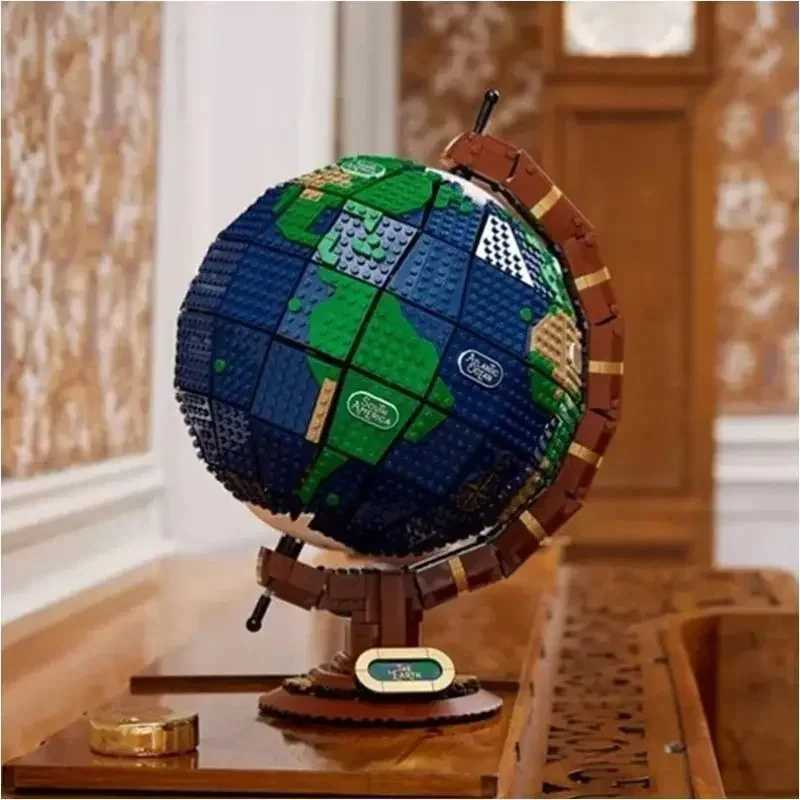 New product 2541PCS creative globe map model building block technology MOC building block creative assembly childrens toy birth Z250915