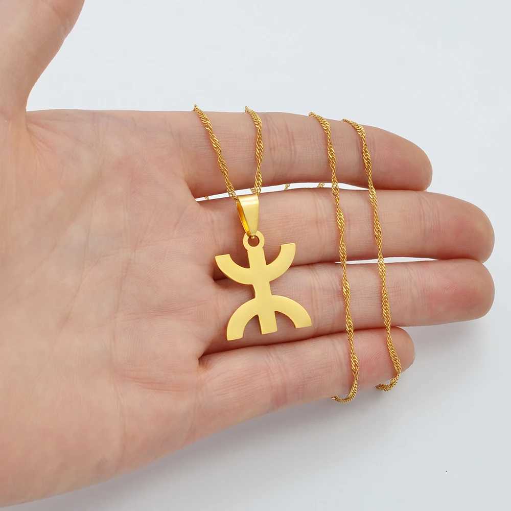 Anniyo 23CM Africa Berbers Symbol Pendant Necklaces African Berber Kabyle Style Amazigh Jewelry 263921 D250915