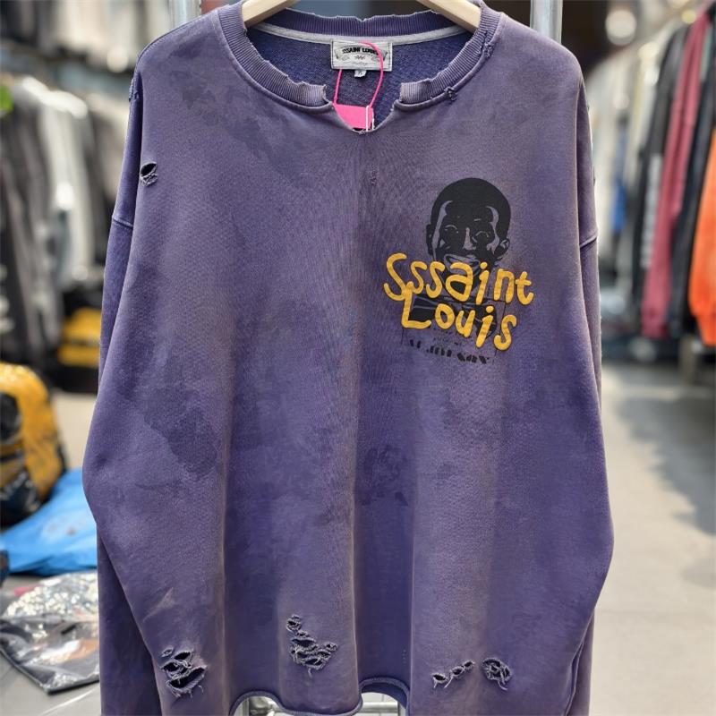 Men's Plus Size Hoodies & Sweatshirts Purple Color Sweaters Print 26ss