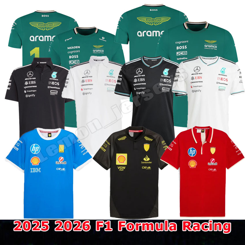 25 26 Formula 1 F1 Driver Racing Sets 2025 2026 Aston Martin Mercedes Max Verstappen t-shirt Casual Stroll Car Motorsport Fernando Alonso Team Jersey POLO T-Shirts