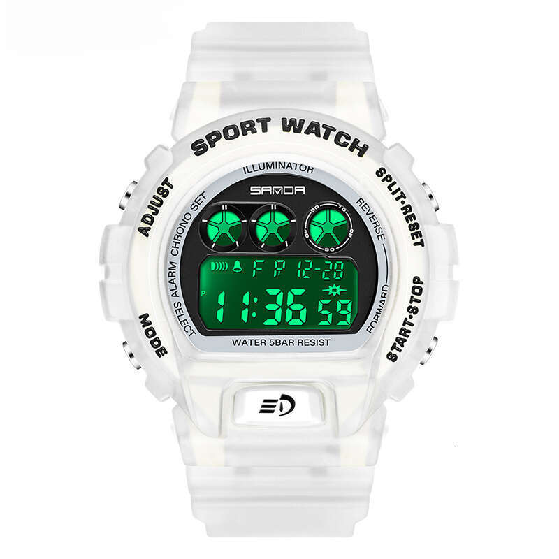 DHwatches New Single Display Transparent Strap Unisex Student Youth Fashion Trend Personality Luminous Waterproof Watch