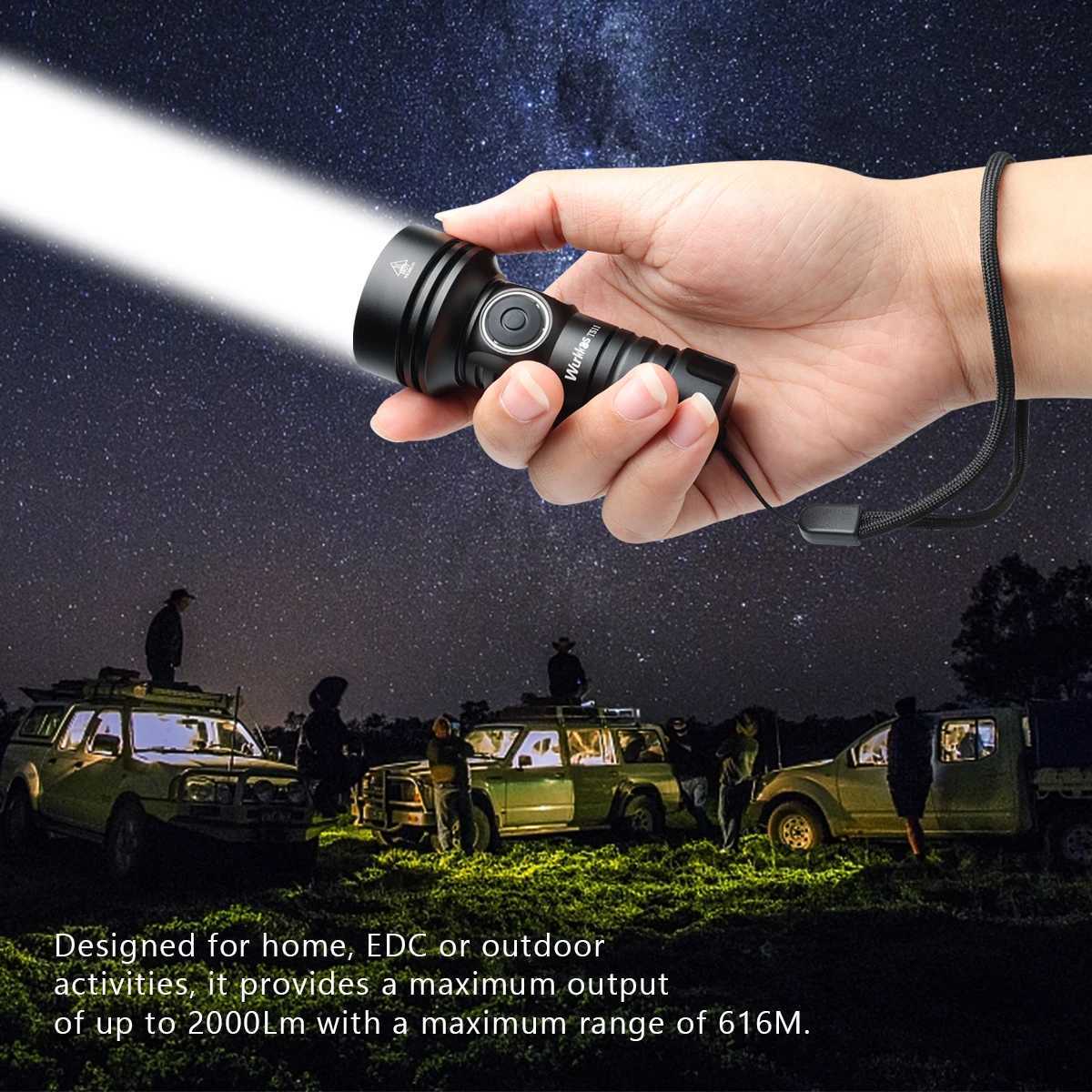 Wurkkos TS11 18350 EDC Mini RGB Auxiliary Flashlight Powerful 2000LM USBC Rechargeable SFT40 Torch IP68 Work Light Anduril 20 C250915