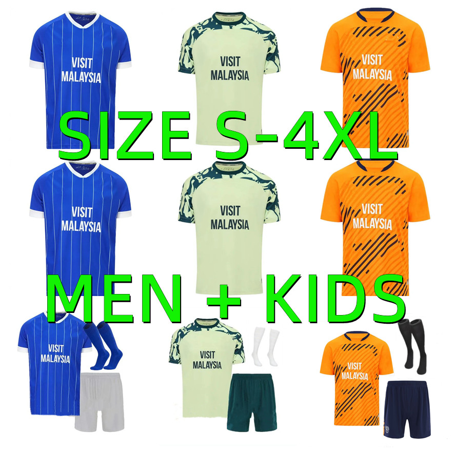25 26 Cardiff RALLS Soccer Jerseys 2025 2026 PHILOGENEP RINOMHOTA COLWILL RATCLIFFE O'DOWDA Child Morrison Ralls Murphy Football Shirts Uniforms men Kids Kits