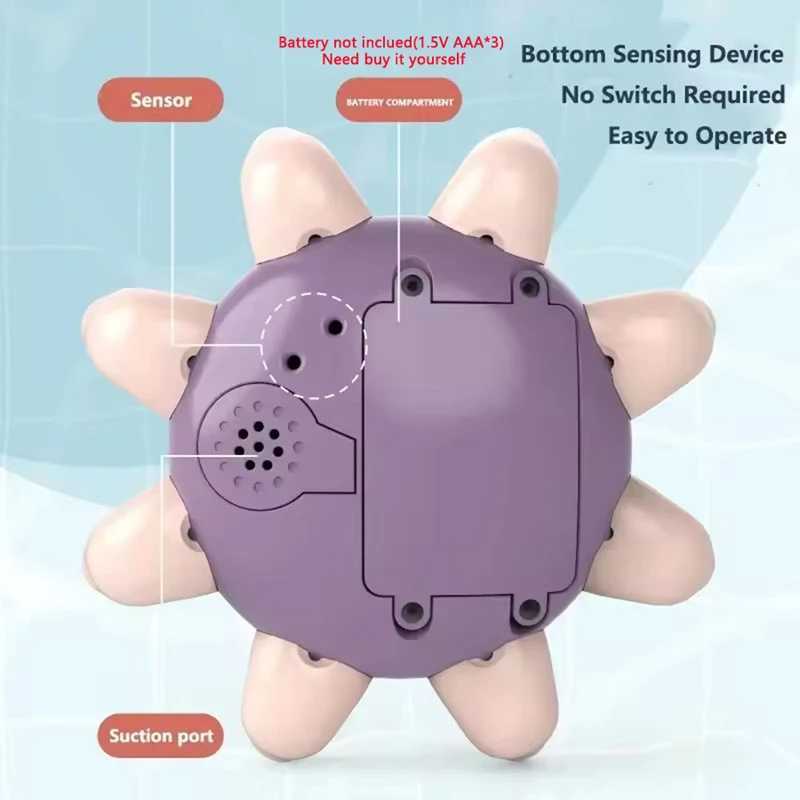 Electric Octopus Whale Baby Bath Toys Automatic Sensing Squirting Water Spray Water Shower Toys for Kids Bath with LED Light C250915