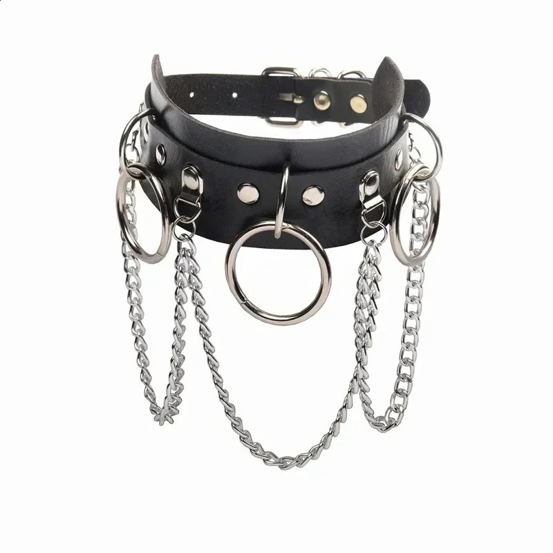 Punk PU Leather Chocker Necklaces for Women Hip Hop Rock Chain Heart Pentagram Rivet Necklace Creative Party Jewelry Accessories 250912