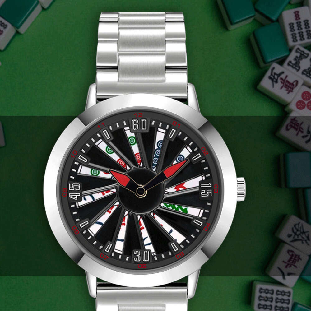DHwatches Sanda New Model with Running Mahjong Hollow Large Dial Fashionable Personality Creative Concept Men's