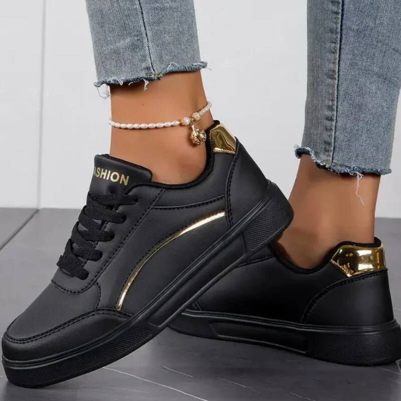 Hot Sell Women's Lightweight Casual Fashion Walking Shoes White Lace-up Sneakers Plus Size Platform Vulcanized Shoe ddmymonkey