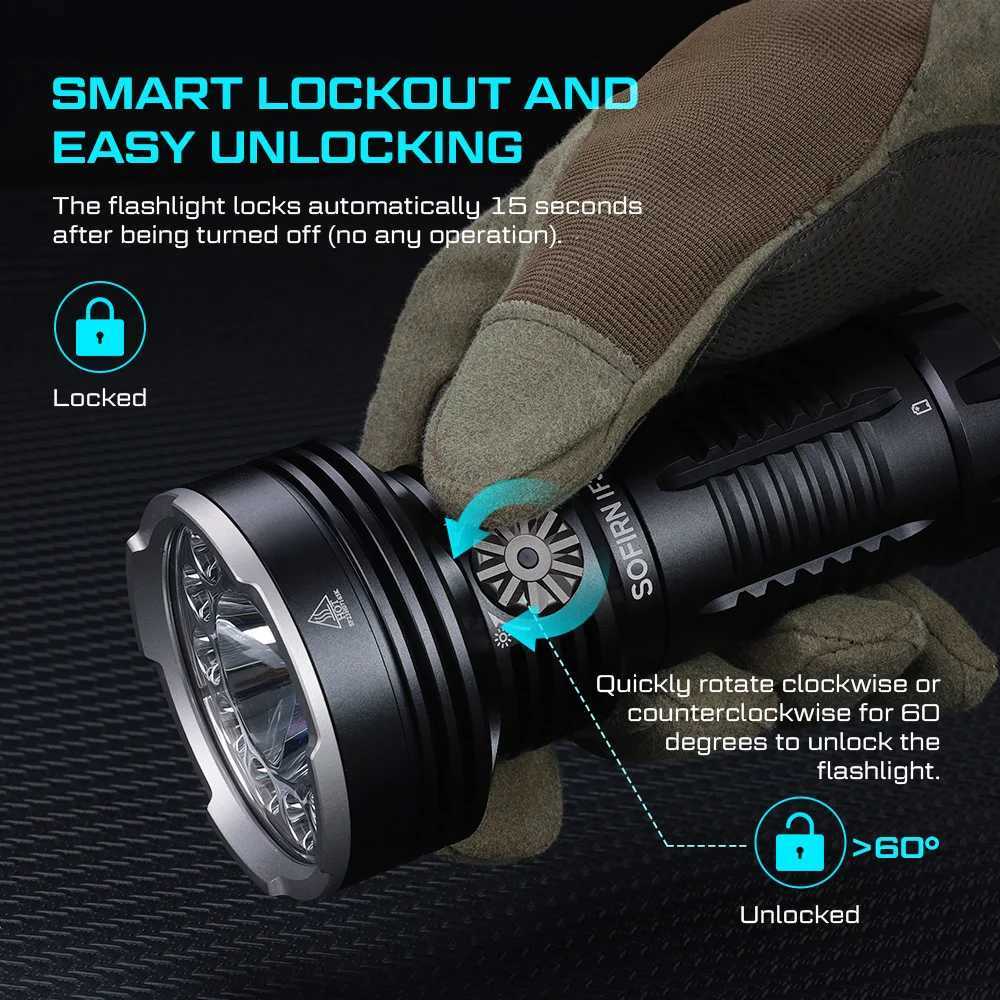 Sofirn IF30 LUMINUS SFT40 LED Flashlight Powerful 12000lm 32650 Battery Lanterna USB C Rechargeable Torch Outdoor Camping Light C250915