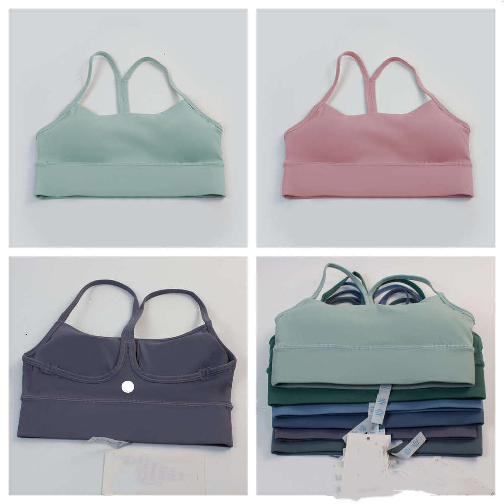 Yoga Wear luluity lemonitys Bra Women's Sports Underwear Double Face Hair Tight with Fine Belt Beauty luluity lemonitys sets Vest luluity lemonitys set 878