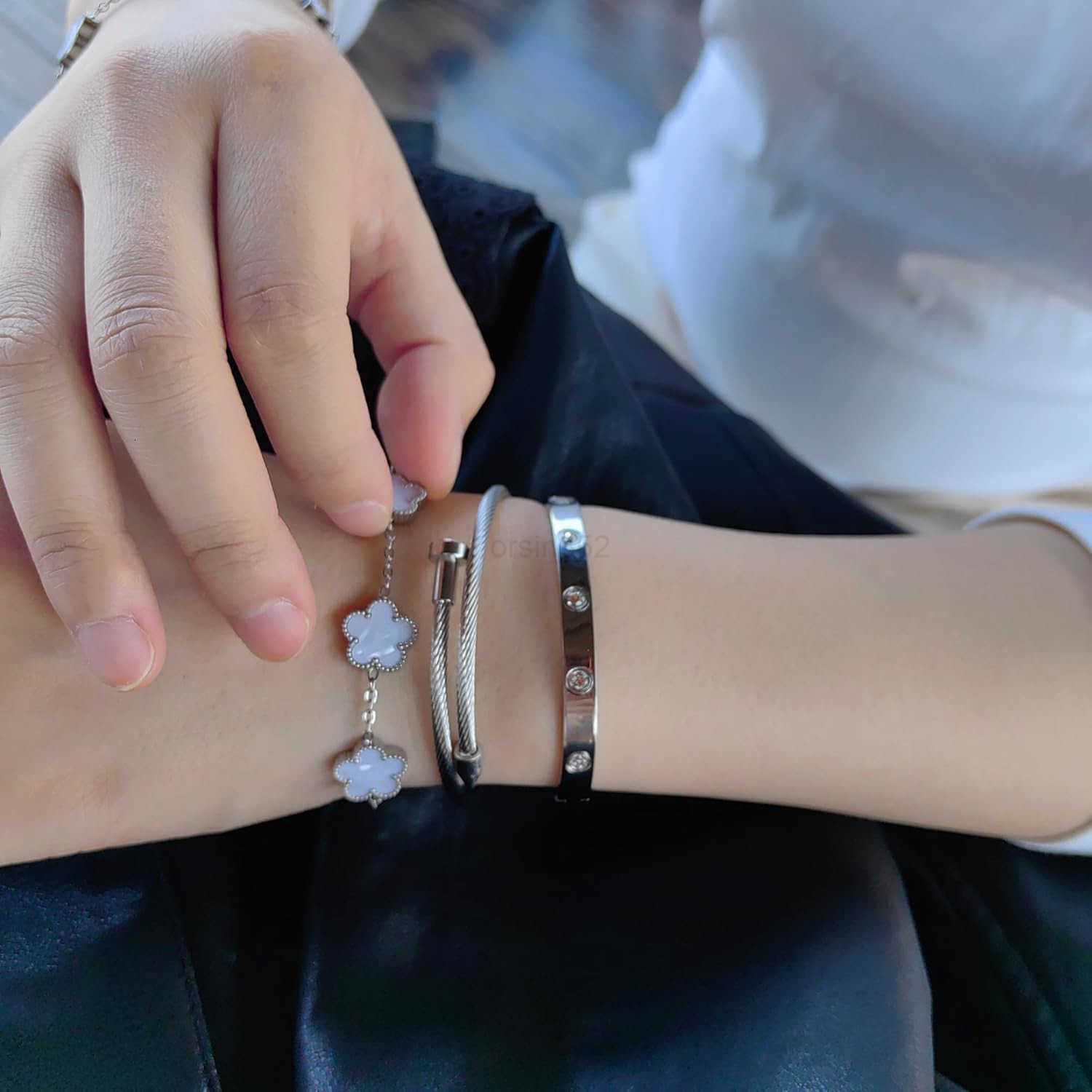 Gold Bracelets for Women 18K Gold Plated Love Friendship Bracelet With Cubic Zirconia Cuff Bangle Jewelry Set Witness the Gift of LoveW250915