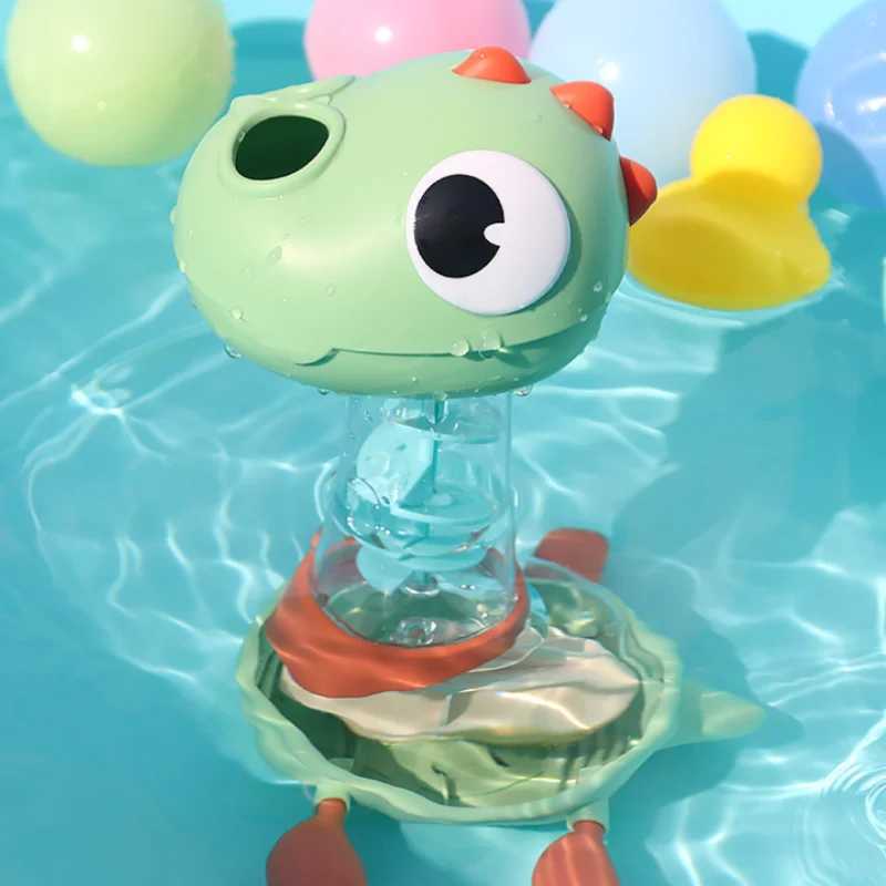 1PC Baby Water Spraying Dinosaur Rotating Fun Childrens Spraying Water Bathroom Bathtub Shower Bath Toy Y250915