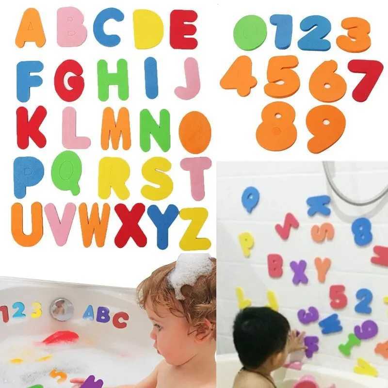 36pcsset Alphanumeric Letter Bath Puzzle EVA Kids Baby Toys New Early Educational Kids Bath Funny Toy Bath Toys C250915
