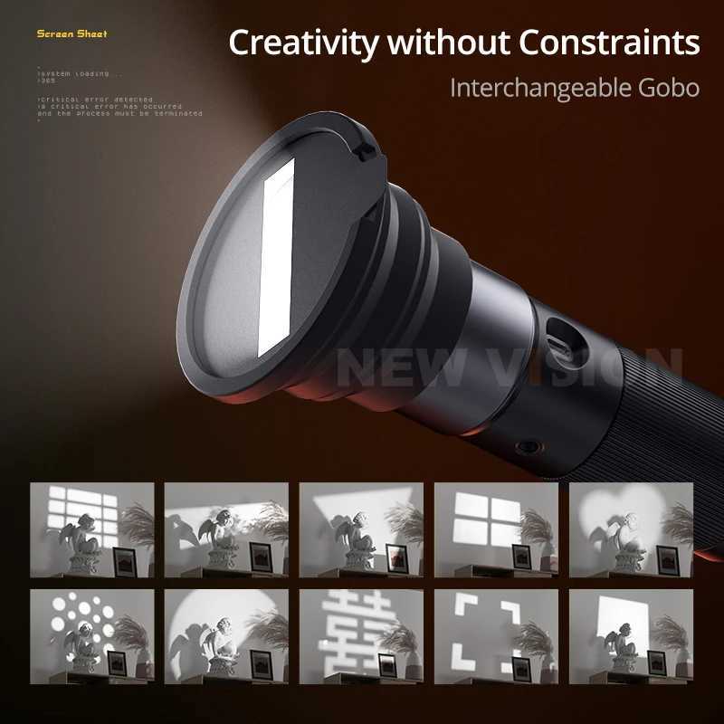 SIDANDE Videography Flashlight Zoomable Photography Fill Light Ambience Light with 14 Thread for Camera Stand Cage C250915