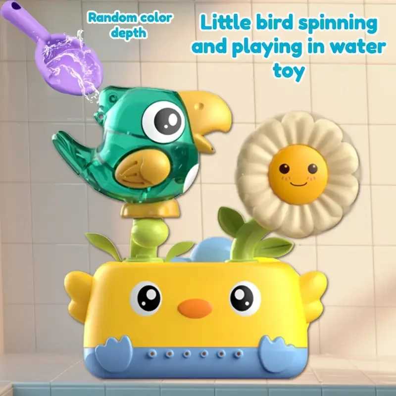 Flower Bath Toys for Kids Rotating Water Play Shower Fun Baby Bath Toys Bathtub Toy Water Pool Toys Toddler Shower Toy Boys Girl C250915