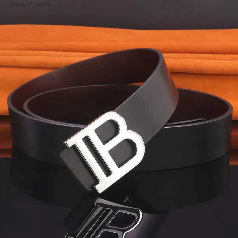 er Mens Leather Alloy Buckle Belt 37cm Business and Leisure Dualuse Highend er Durable Belt Z250913