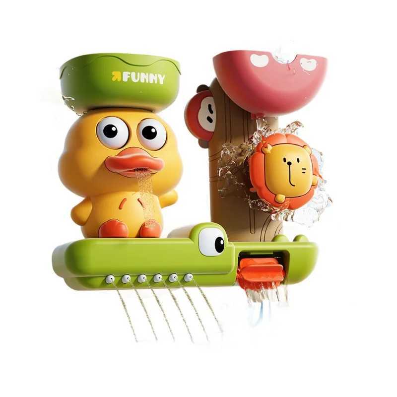 Cartoon Cute Duck Childrens Bathroom Bath Toy Wall Hanging Suction Cup Rotating Fun Summer Baby Water Playing Interactive Set C250915