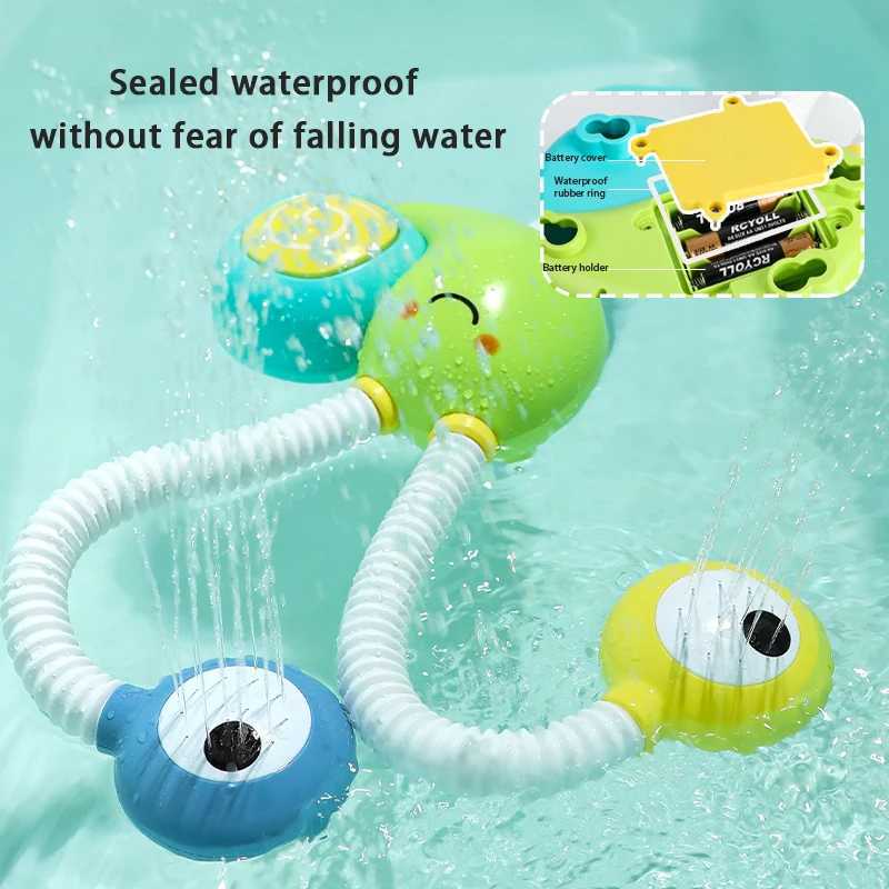 New Bath Toys Baby Water Game Snail Model Faucet Shower Electric Water Spray Swimming Bathroom Baby Toys For Kids Gifts C250915